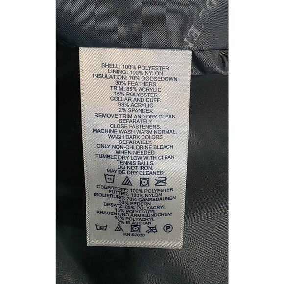 Land’s End  Goose Down Puffer Jacket Large 14-16 Gray‎ Quilted Full Zip - Picture 9 of 10